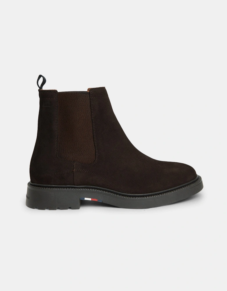 Tommy Hilfiger Corporate Casual Suede Mens Chelsea Boots - Cocoa