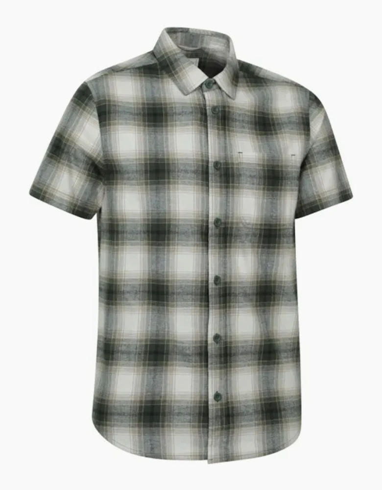 Mountain Warehouse Mens Trace Flannel Short-Sleeved Shirt