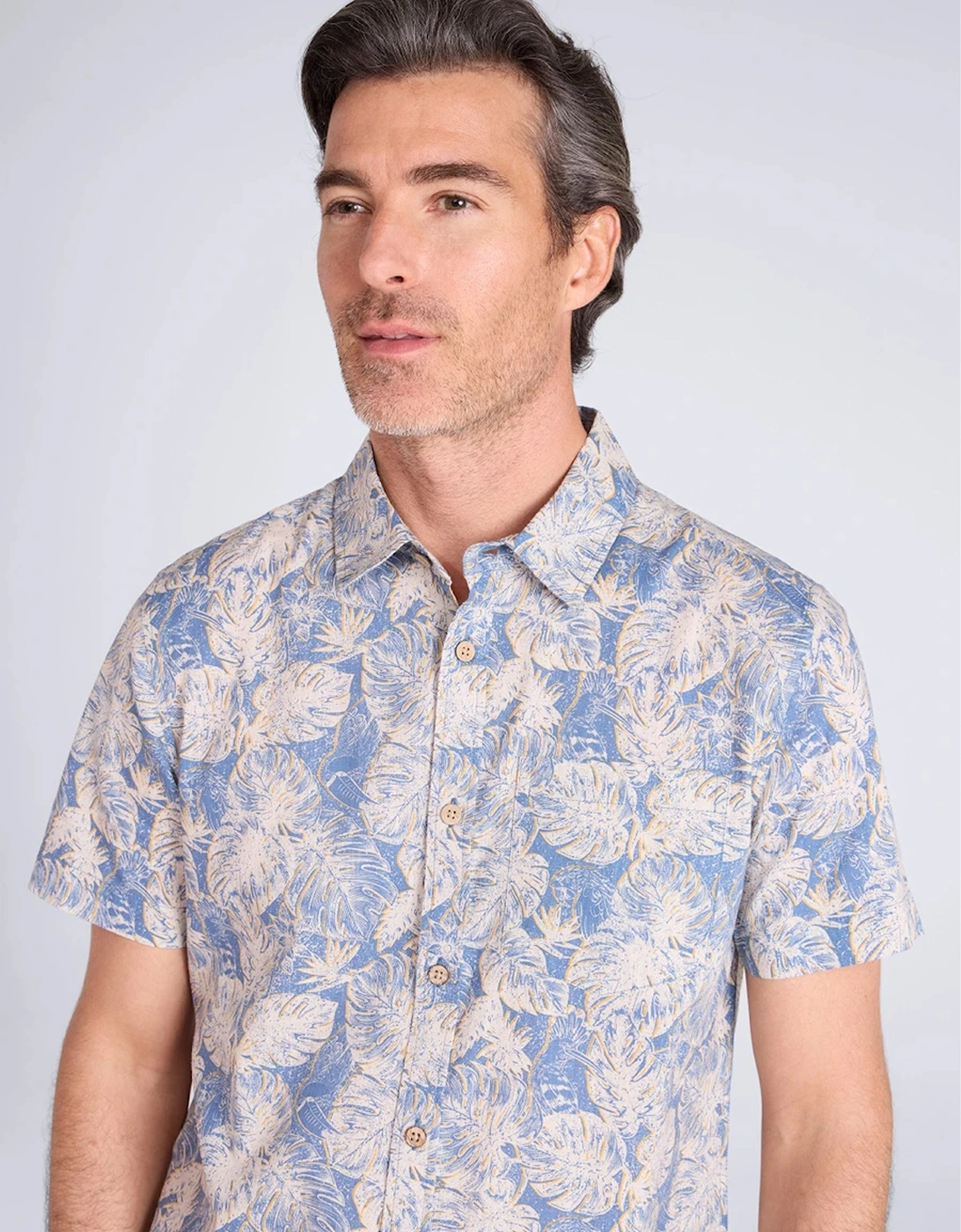 Mountain Warehouse Mens Tropical Short-Sleeved Shirt
