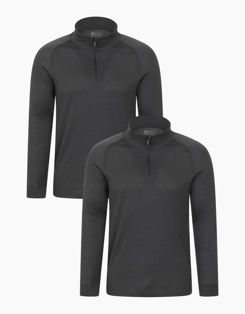Mountain Warehouse Mens Talus Base Layer Top (Pack of 2)