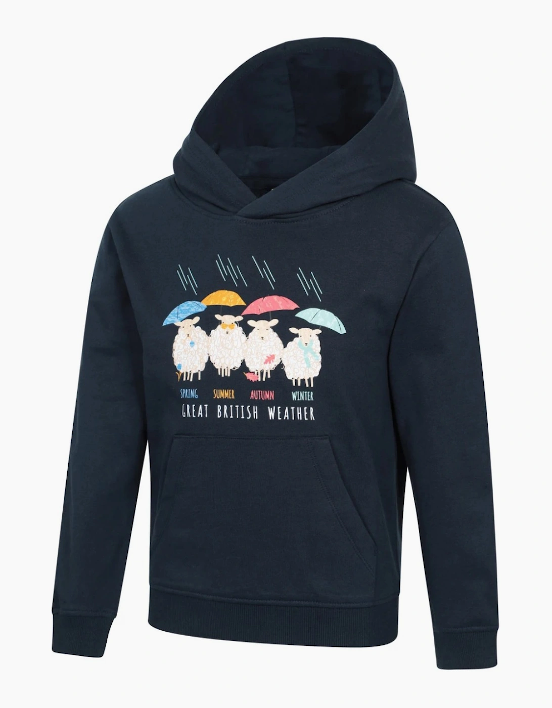 Mountain Warehouse Children's Great British Weather Graphic Print Cotton Blend Hoodie