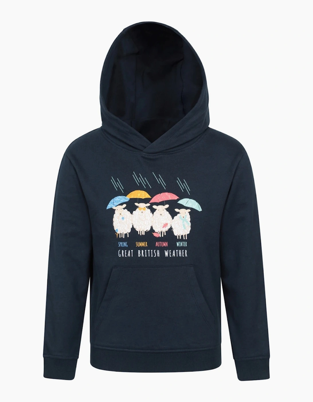 Mountain Warehouse Children's Great British Weather Graphic Print Cotton Blend Hoodie
