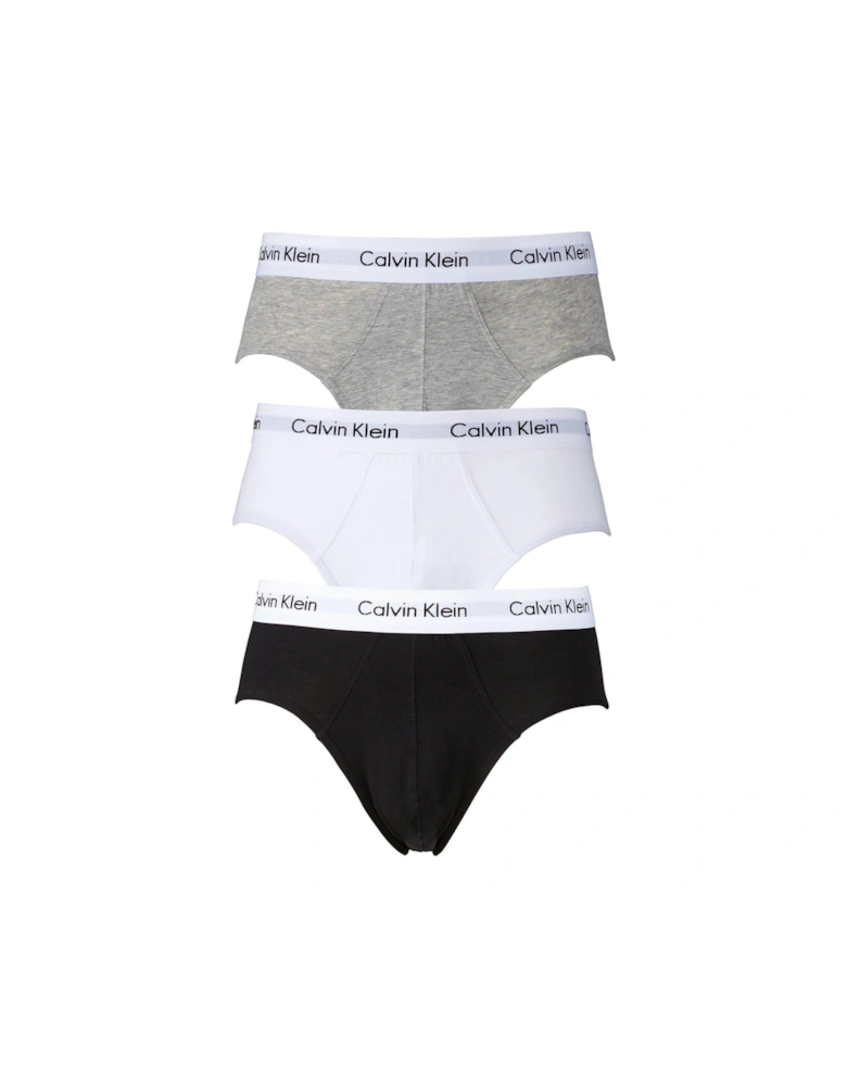 3 Pack Briefs - Black/White/Grey