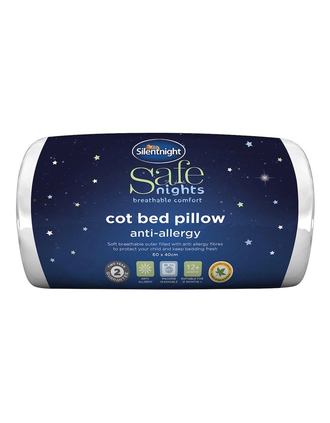 Safe Nights Anti-allergy Cot Bed Pillow, 2 of 1