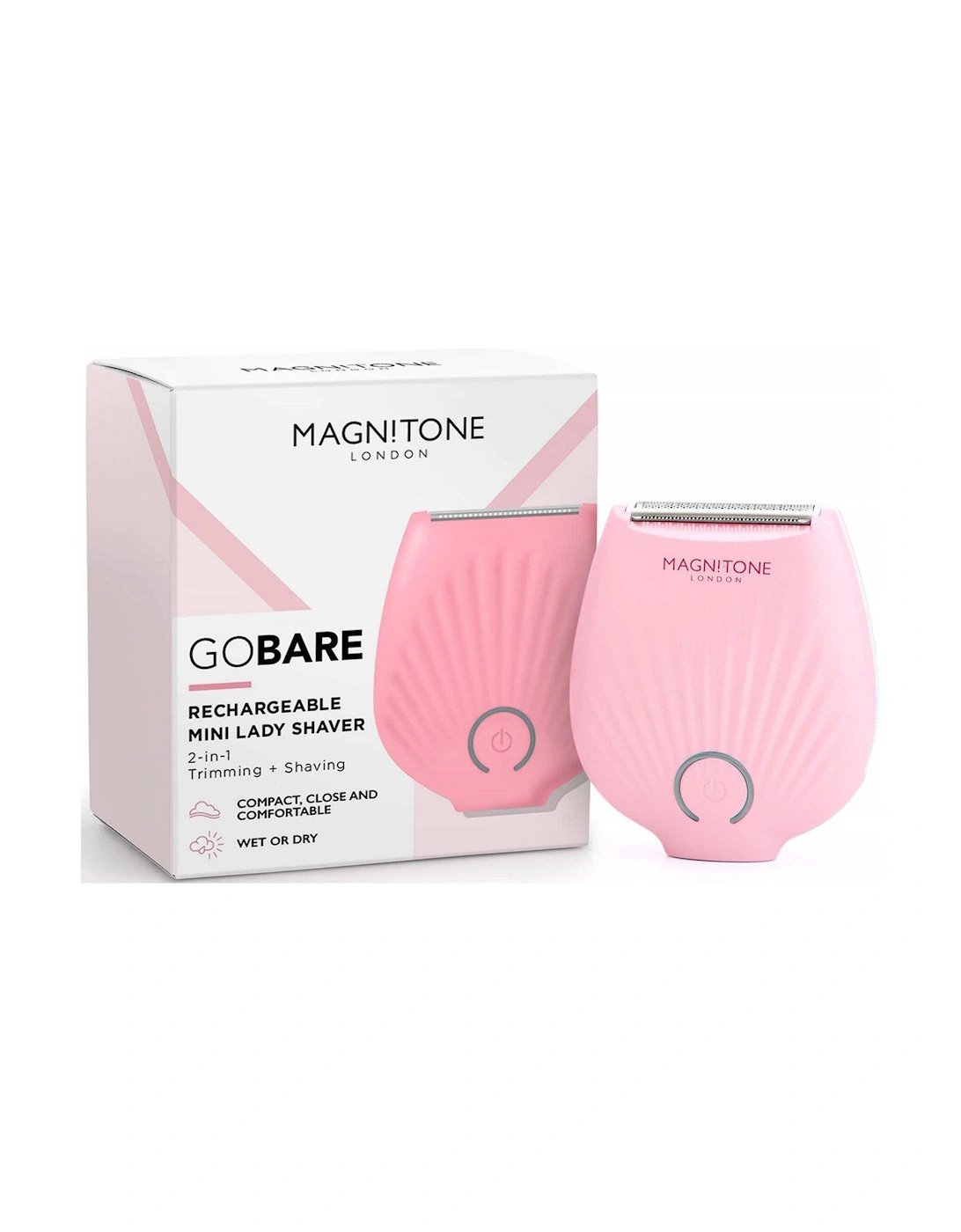 Magnitone Go Bare! Rechargeable Showerproof Mini Lady Shaver with Travel pouch, Micro USB charge cable and Cleaning Brush, 3 of 2
