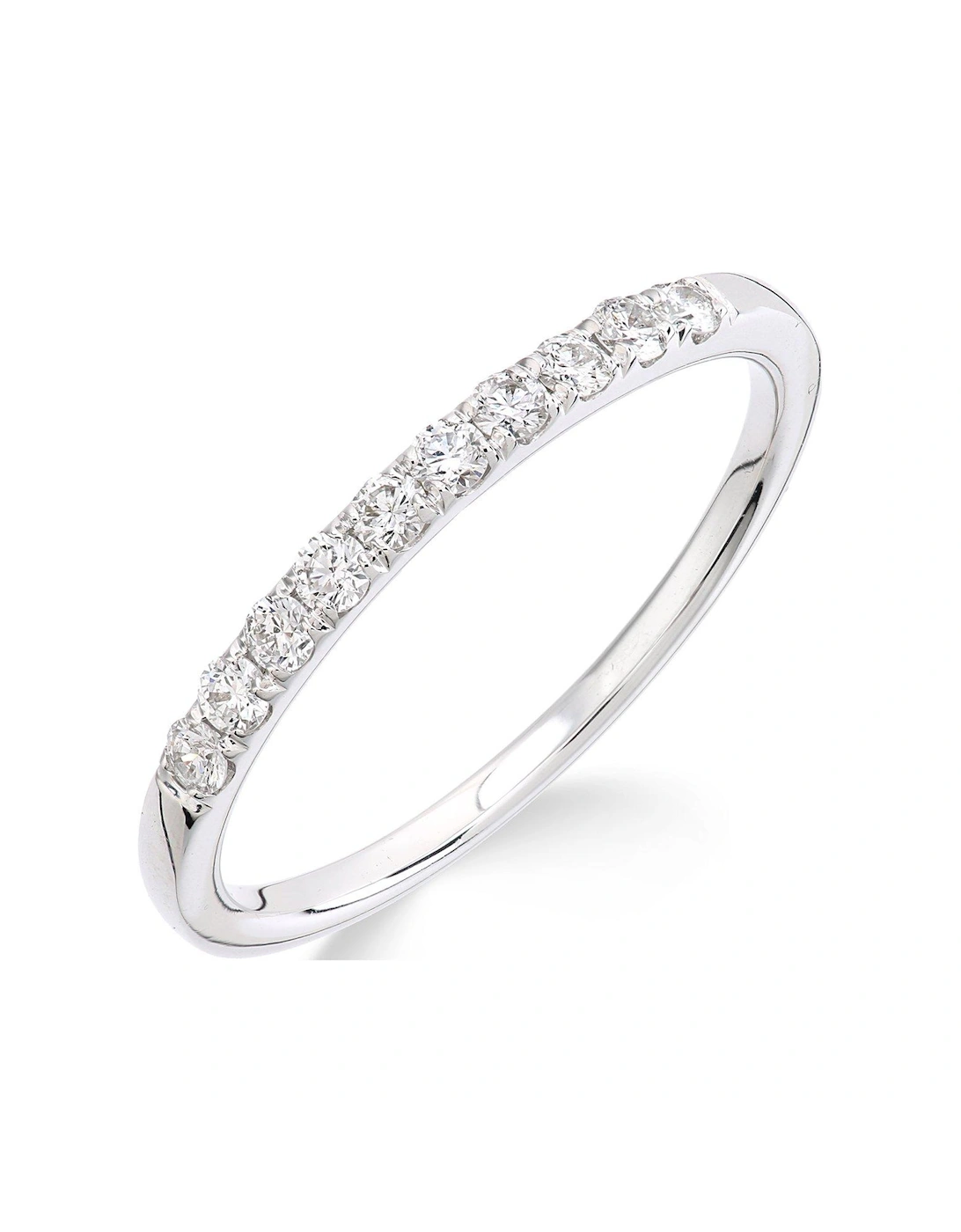 9ct White Gold 25 Point Micro Setting Eternity Ring, 3 of 2