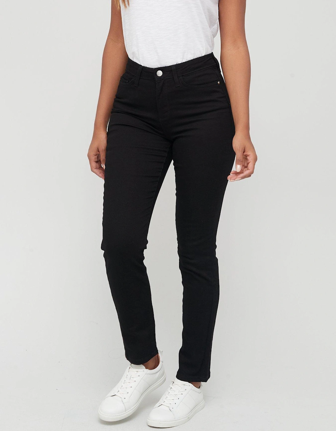 Isabelle High Rise Slim Leg Jeans - Black, 7 of 6